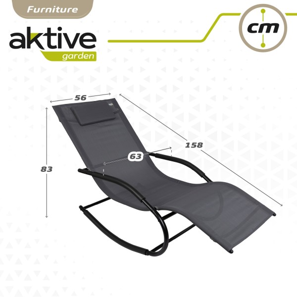 Silla tumbona mecedora c/cojín - Muebles de jardín | Distria