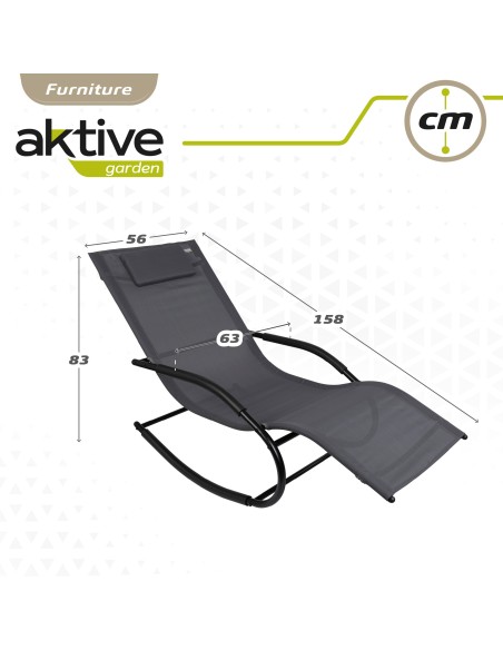 Silla tumbona mecedora c/cojín - Muebles de jardín | Distria