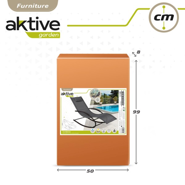 Silla tumbona mecedora c/cojín - Muebles de jardín | Distria