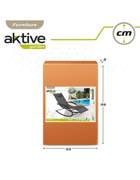 Silla tumbona mecedora c/cojín - Muebles de jardín | Distria