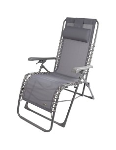 Silla tumbona plegable jardín gris Gravedad 0 | Distria
