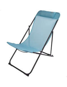 Silla tumbona plegable azul - Muebles de jardín | Distria