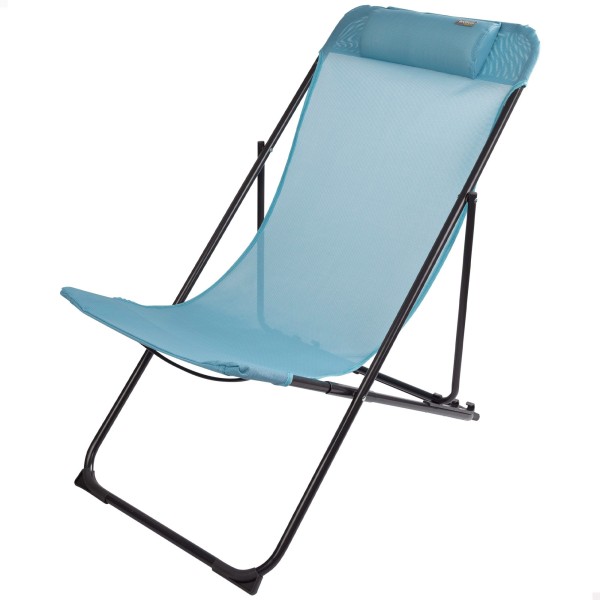 Silla tumbona plegable azul - Muebles de jardín | Distria