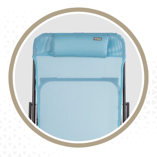Silla tumbona plegable azul - Muebles de jardín | Distria