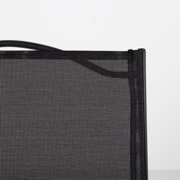 Silla plegable jardín negra con asa transporte | Distria