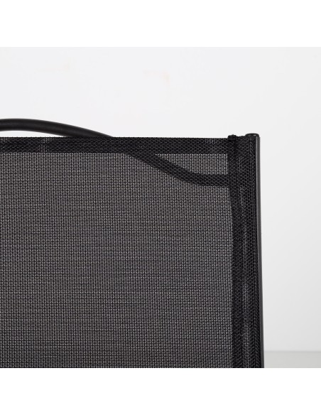 Silla plegable jardín negra con asa transporte | Distria