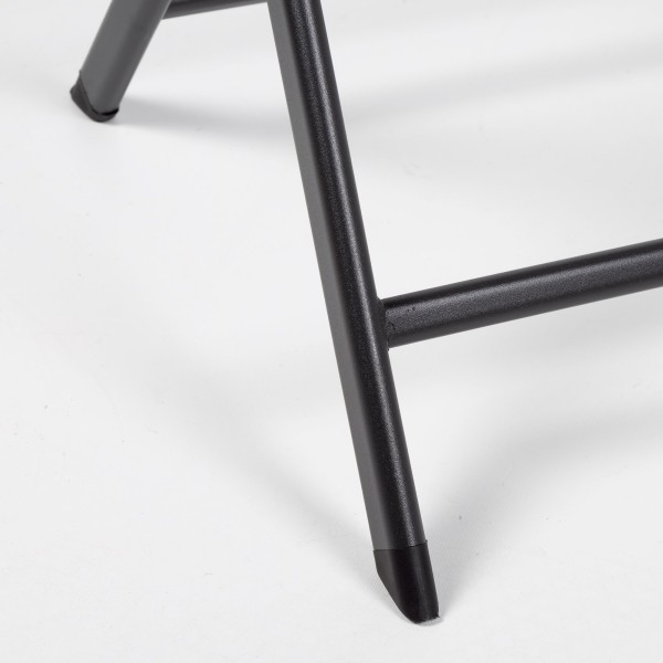 Silla plegable jardín negra con asa transporte | Distria