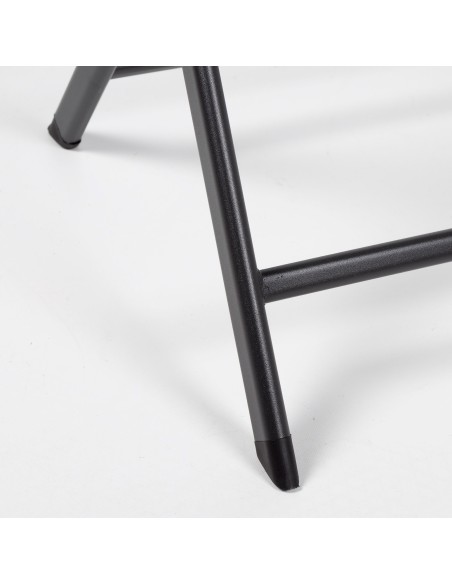 Silla plegable jardín negra con asa transporte | Distria