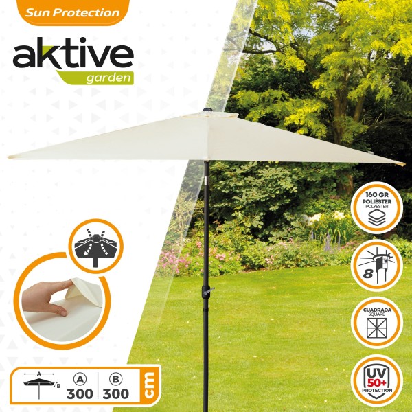 Parasol terraza inclinable 300x300 cm - Parasoles | Distria