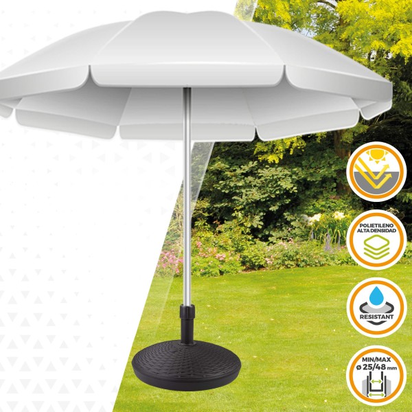 Base sombrilla circular Aktive 25-48 mm | Parasoles Distria