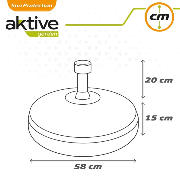 Base sombrilla circular Aktive 25-48 mm | Parasoles Distria