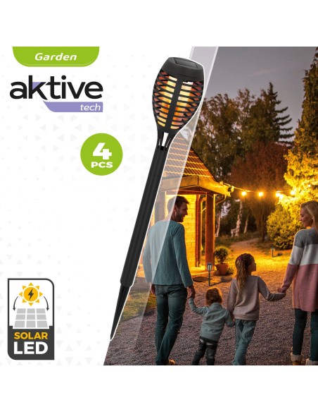 Antorcha LED con recarga solar exterior| Distria