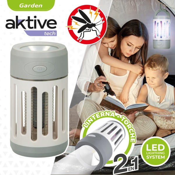 Lámpara mata mosquitos con linterna Aktive | Distria