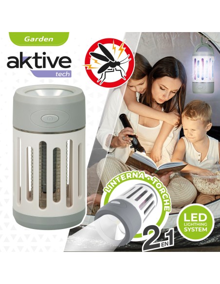Lámpara mata mosquitos con linterna Aktive | Distria