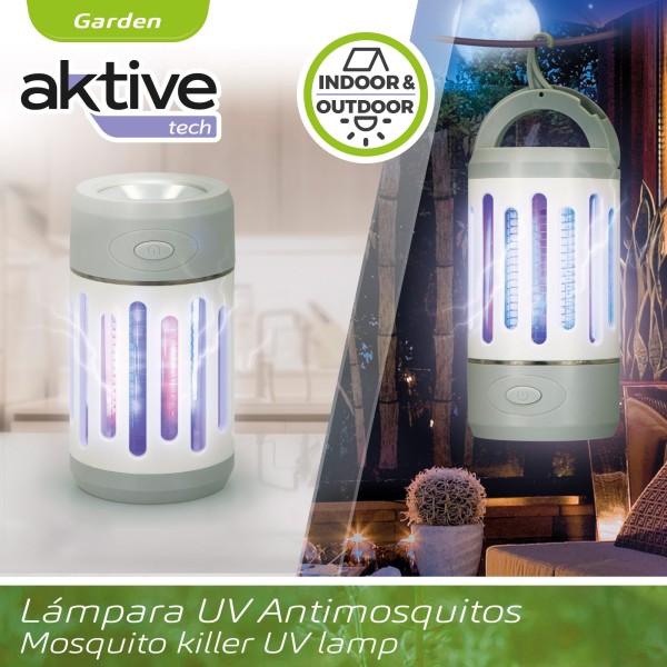 Lámpara mata mosquitos con linterna Aktive | Distria