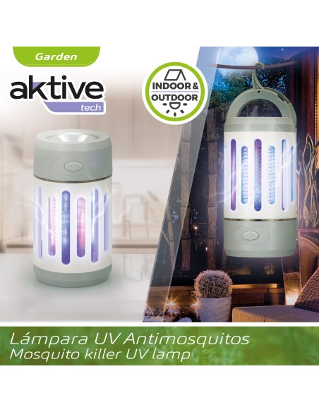 Lámpara mata mosquitos con linterna Aktive | Distria