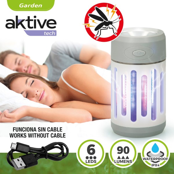 Lámpara mata mosquitos con linterna Aktive | Distria
