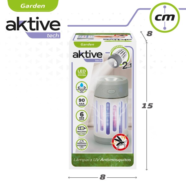 Lámpara mata mosquitos con linterna Aktive | Distria