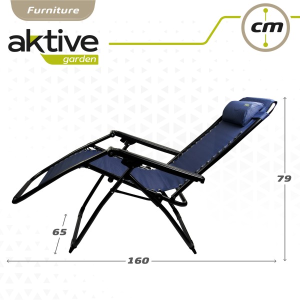 Tumbona Plegable Gravedad Cero Azul Marino | Distria