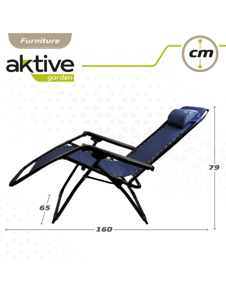 Tumbona Plegable Gravedad Cero Azul Marino | Distria