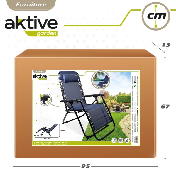 Tumbona Plegable Gravedad Cero Azul Marino | Distria