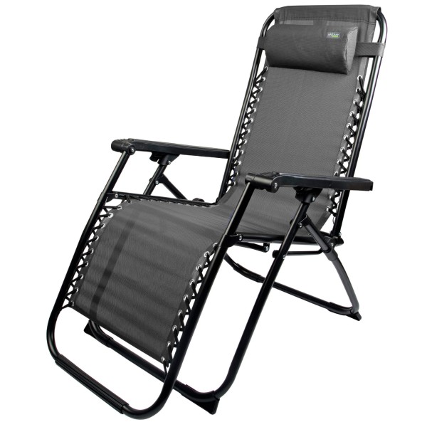 Silla tumbona plegable jardín gris oscuro | Distria