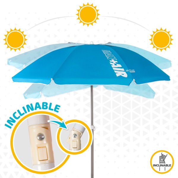 Sombrilla para playa grande antiviento| Distria