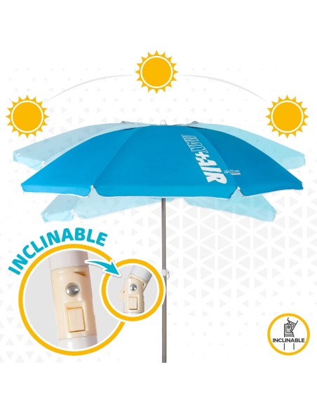 Sombrilla para playa grande antiviento| Distria