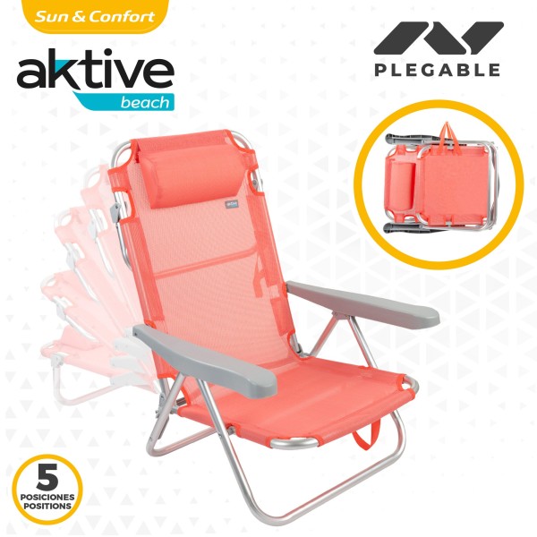 Pack ahorro 2 sillas playa coral 48x46x84 cm | Distria
