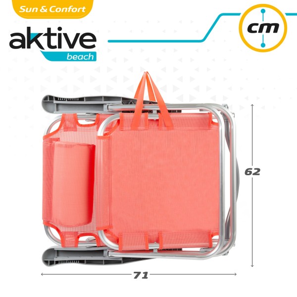 Pack ahorro 2 sillas playa coral 48x46x84 cm | Distria