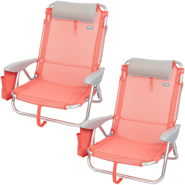 Pack ahorro 2 sillas playa coral 51x45x76 cm | Distria