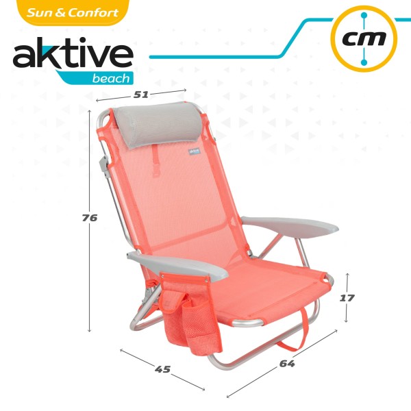 Pack ahorro 2 sillas playa coral 51x45x76 cm | Distria