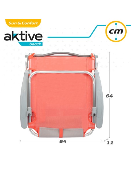 Pack ahorro 2 sillas playa coral 51x45x76 cm | Distria