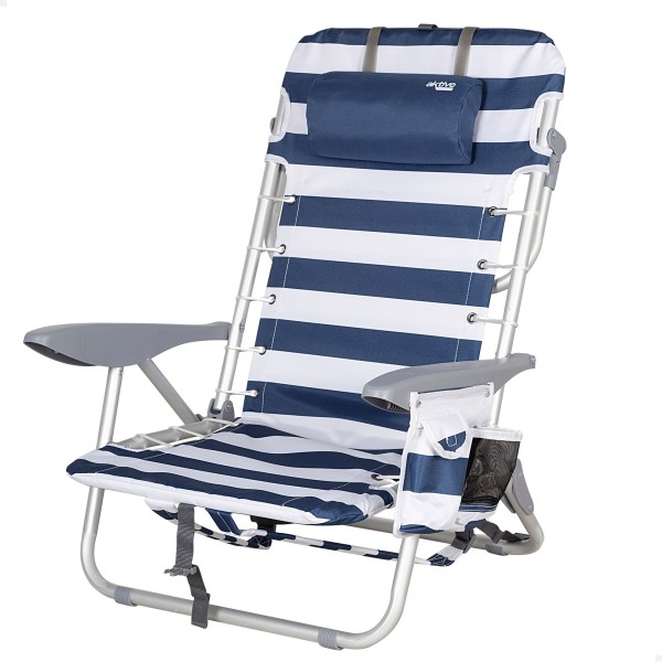 Silla de playa multiposición marinera con asas mochila | Distria