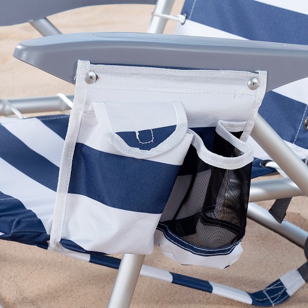 Silla de playa multiposición marinera con asas mochila | Distria