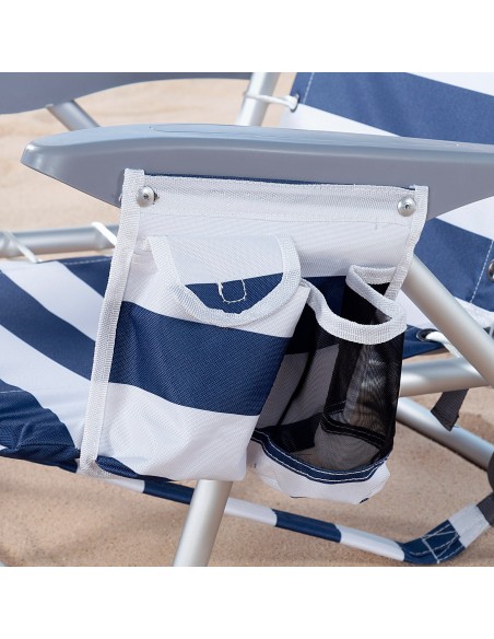 Silla de playa multiposición marinera con asas mochila | Distria