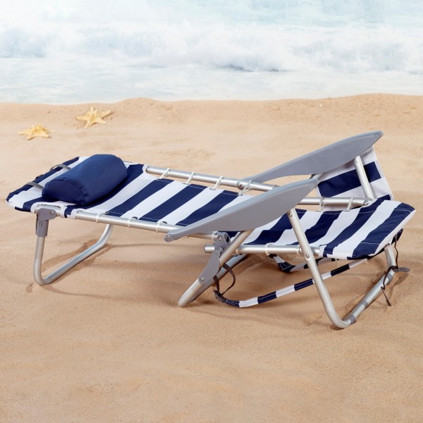 Silla de playa multiposición marinera con asas mochila | Distria