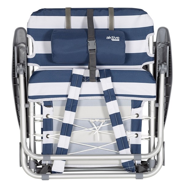 Silla de playa multiposición marinera con asas mochila | Distria
