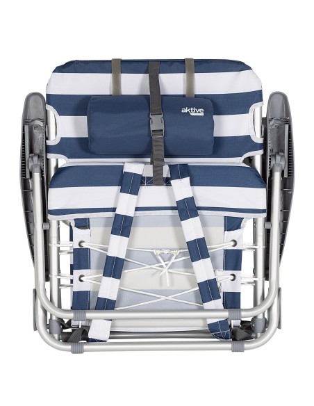 Silla de playa multiposición marinera con asas mochila | Distria