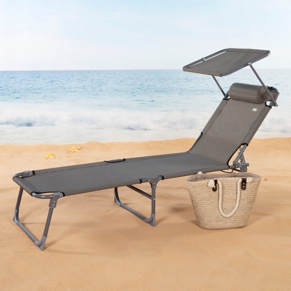 Tumbona plegable playa con toldo | Distria