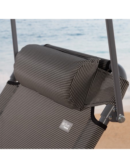 Tumbona plegable playa con toldo | Distria