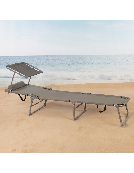 Tumbona plegable playa con toldo | Distria