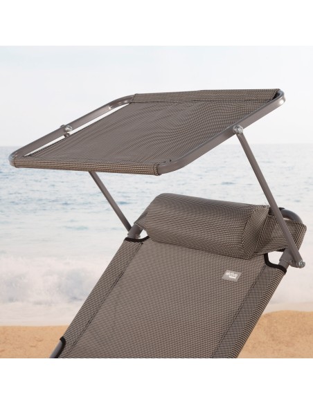 Tumbona plegable playa con toldo | Distria
