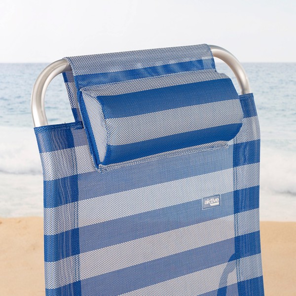 Silla tumbona plegable playa rayas | Distria