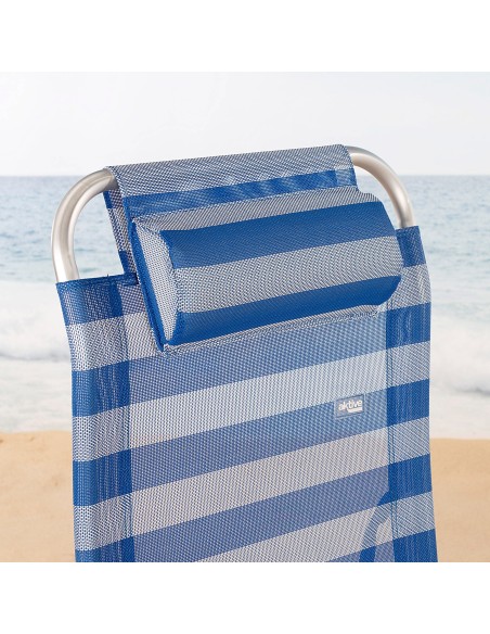 Silla tumbona plegable playa rayas | Distria