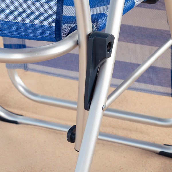 Silla tumbona plegable playa rayas | Distria