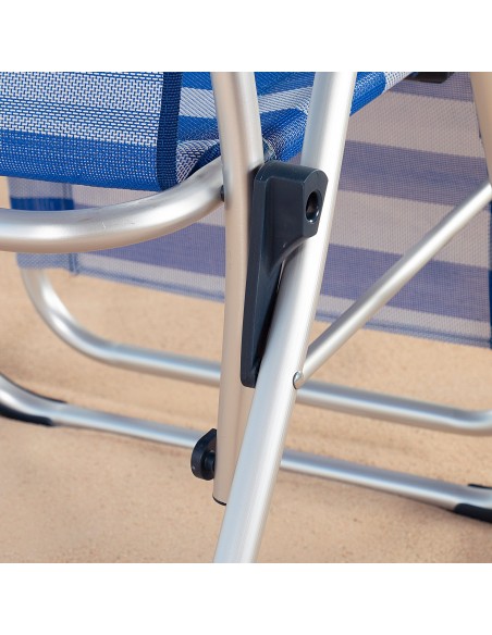 Silla tumbona plegable playa rayas | Distria