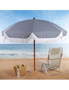 Sombrilla playa grande marinera flecos Aktive | Distria 2
