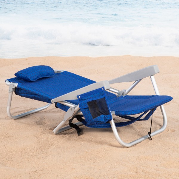 Silla de playa plegable multiposición asiento XXL Aktive | Distria