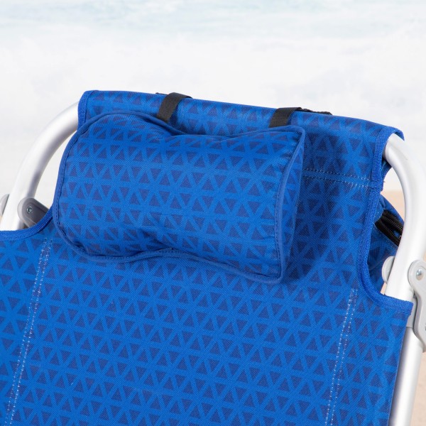 Silla de playa plegable multiposición asiento XXL Aktive | Distria